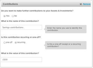 Future Savings or Investments Contributions